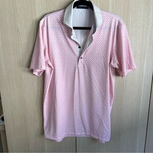 Greyson Pink and White Polo Shirt